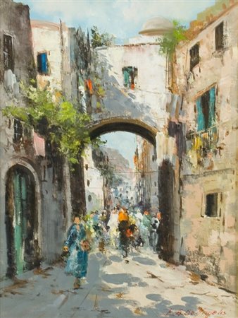 Elettra Briante De Angelis, Senza titolo, Olio su tela, cm. 40x30 Firma in...