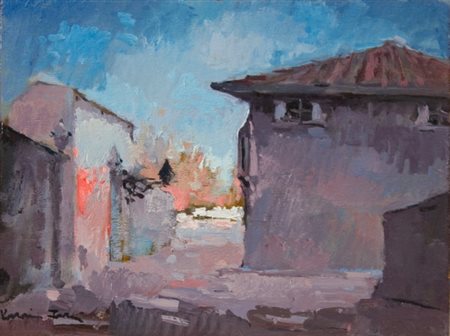 Voltolino Fontani, Senza titolo, Olio su tavola, cm. 30x40 Firma in basso a...