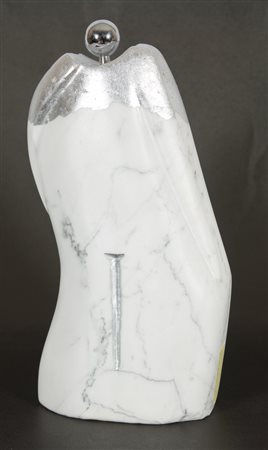 Maurizio Rossetto, Brigitte, 2016 Scultura in marmo di Carrara e foglia...