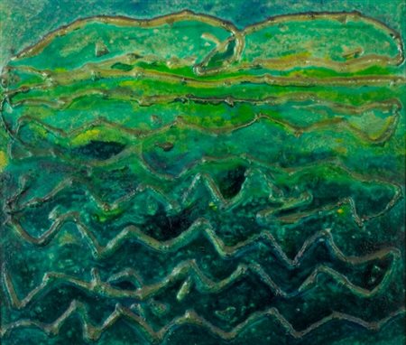 Giuliano Giganti, Senza titolo, Tecnica mista su tavola, cm. 87x92 Firma sul...