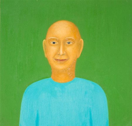 Giuliano Guatta, Il sorriso discreto del dottor oliato, 2002 Olio su tavola,...