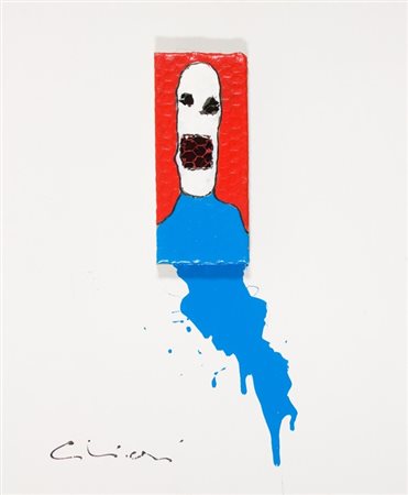 Giorgio Chiesi, Senza titolo, 1970 c.a. Tecnica mista su tela, cm. 60x50...