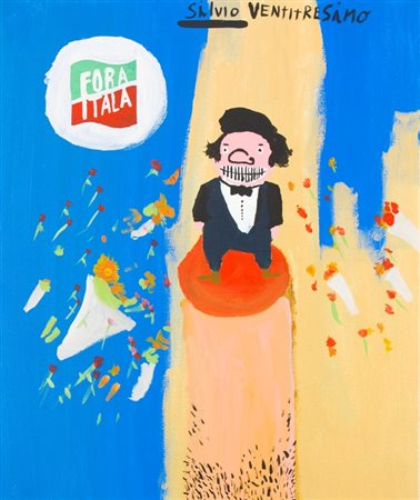 Laboratorio Saccardi, Fora Italia, 2006 Acrilico su tela, cm. 60x50 Firma sul...