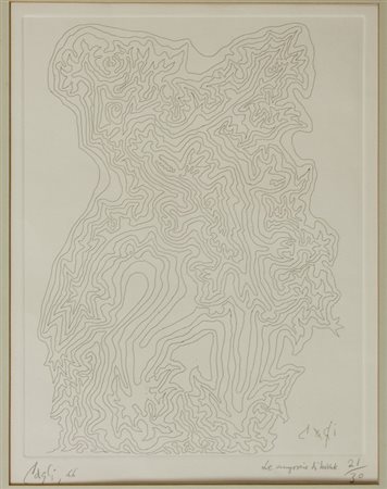 Corrado Cagli, Le angosce di Novak, 1966 Acquaforte su zinco, es. 21/30, cm....