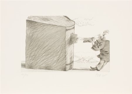 Tullio Pericoli, Senza titolo, Acquaforte e acquatinta su carta, es. 10/90,...