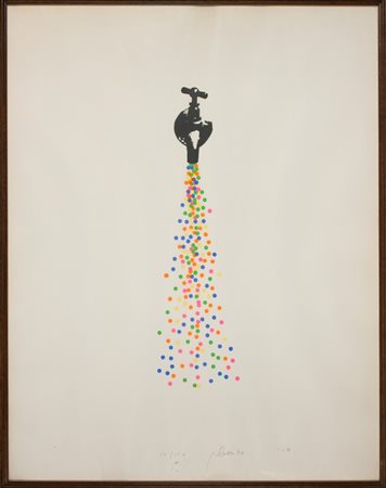 Fabrizio Plessi, Senza titolo, 1970 Serigrafia su carta, es. 37/150, cm....