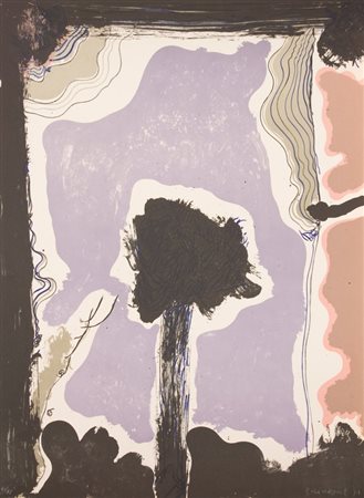 Josep Guinovart, Senza titolo, 1974 Litografia su carta, es. 41/75, cm. 76x56...