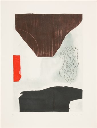 Giuseppe Santomaso, Senza titolo, Acquatinta su carta, es. 10/100, cm. 64x50...