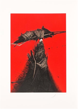 Emilio Scanavino, Senza titolo, Litografia su carta, es. 9/100, cm. 70x50...