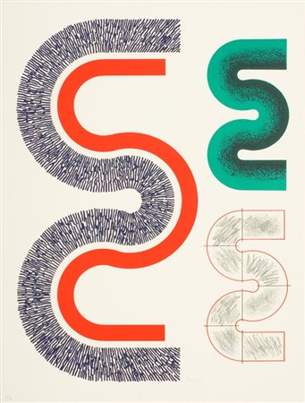 Kumi Sugai, Senza titolo, Litografia su carta, es. 53/99, cm. 65x50 Firma in...