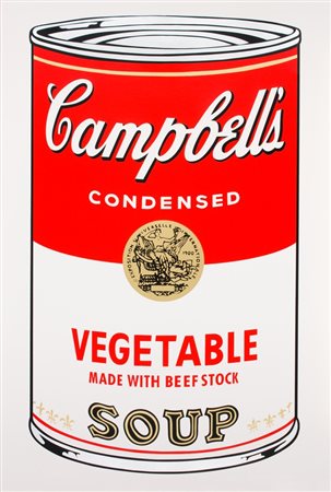 Andy Warhol, Soup Campbell's Condensed, Serigrafia su carta, cm. 89x59 Timbro...