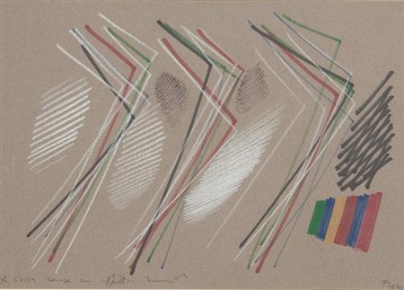 Ennio Finzi, Senza titolo, Tecnica mista su cartoncino, cm. 25x35 Firma in...