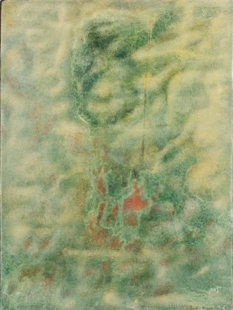 Paolo Pasotto, Senza titolo, 1985 Tecnica mista su tela, cm. 43x32 Firma in...