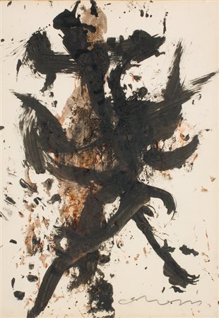 Arturo Carmassi, Senza titolo, Tecnica mista su carta intelata, cm. 70x50...