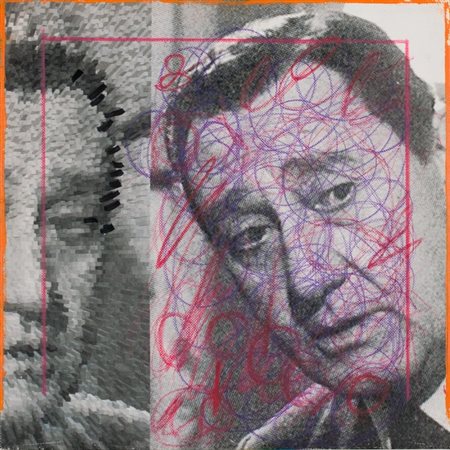 Enrico Manera, Albertone, 2007 Tecnica mista su pvc, cm. 50x50 Firma sul retro.