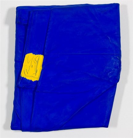 Cesare Berlingeri, Piegatura-angelo, 1999 Tecnica mista su tela piegata, cm....