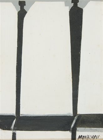 Sante Monachesi, Senza titolo, Olio su tavola, cm. 40x30 Firma in basso a...