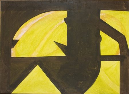 Enrico Della Torre, Contrasto, 1987 Tecnica mista su carta intelata, cm....