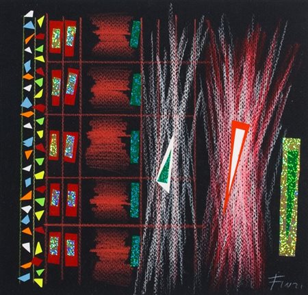 Ennio Finzi, Lo sguardo indiscreto, 2011 Tecnica mista e collage su...