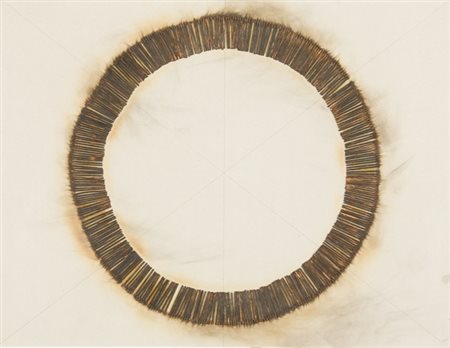 Bernard Aubertin, Allumettes intierement brulees, 1974 Fiammiferi bruciati su...