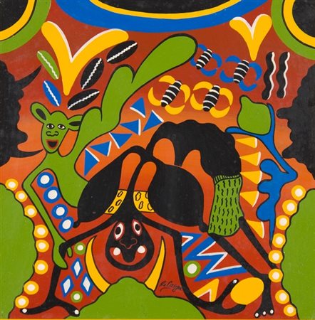 George Lilanga, Nimechoka sana hata kutembea nashidwa, anni ottanta Olio su...