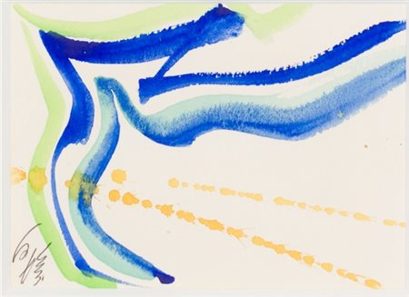 Kazuo Shiraga, Untitled, 1962 Tecnica mista su carta, cm. 10x14 Firma in...