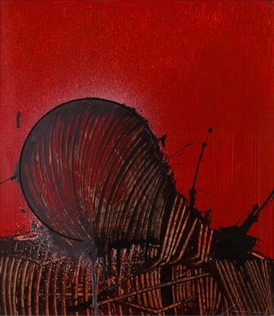 Emilio Scanavino, Senza titolo, 1967 Olio e tecnica mista su cartoncino, cm....