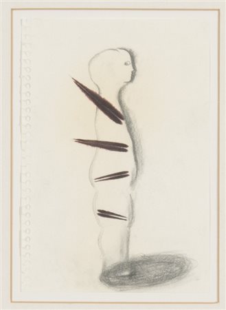 Enzo Cucchi, Senza titolo, 1983 Tecnica mista su carta, cm. 17x11 Firma sul...