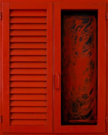 Tano Festa, Persiana senza battente, 1977 Acrilico e smalto su legno, cm....