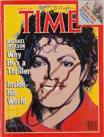 Andy Warhol, Time, 1984 Rivista, cm. 28x21 Firma al centro. Bibliografia:...