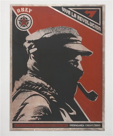 Shepard Fairey, Marcos profile, 2002 Serigrafia su metallo, es. 1/2, cm....