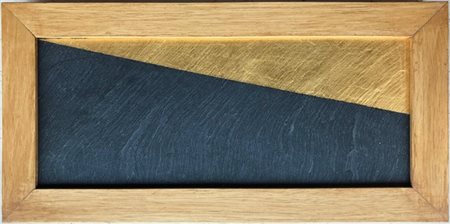 Elio Marchegiani, Settore d'oro K24, 1976 Lavagna e foglia oro su tavola, cm....