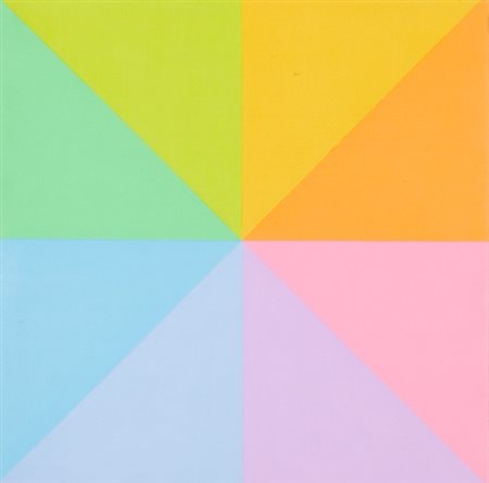 Jorrit Tornquist, OP 5 G, 1973 Acrilico su tela, cm. 40x40 Firma sul retro....