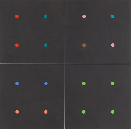 Mario Ballocco, Problemi di unificazione cromatica, 1972 Acrilico su tavola...