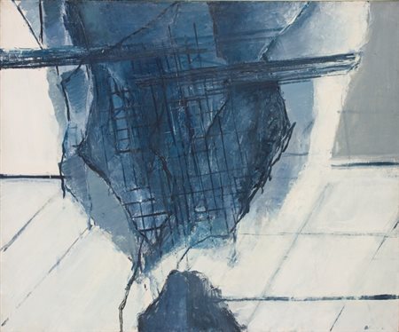 Claudio Olivieri, Senza titolo, 1961 Olio su tela, cm. 100x120 Firma in basso...