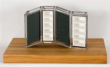 Manfredo Massironi, Assi/Emme, 1968 Scultura in acciaio e legno, es. unico,...