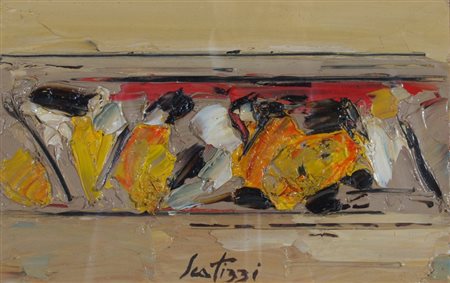 SCATIZZI SERGIO (Gragnano 1918 - Firenze 2009) "Paesaggio" Olio su tavola cm....