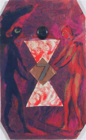 CECCOBELLI BRUNO (Montecastello Vivio 1952) "Sete" 2004 Olio e oggetti su...