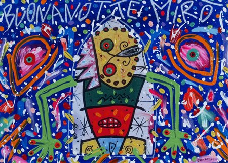 DONZELLI BRUNO (Napoli 1941) "Buonanotte MirÃ²" Acrilico su tela cm. H: 50.00...