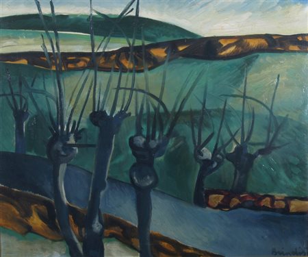 BRINDISI REMO (Roma 1918 - Lido di Spina 1996) "Paesaggio abruzzese II" anni...