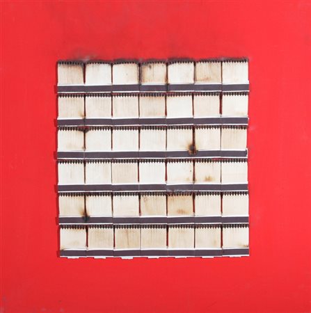 AUBERTIN BERNARD (Fontenay aux Roses 1934) "Senza titolo" 2010 Fiammiferi...