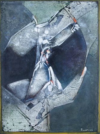 PROVINO SALVATORE (Bagheria 1943) "Athamor" 2007 Olio su tela cm. H: 80.00 L:...