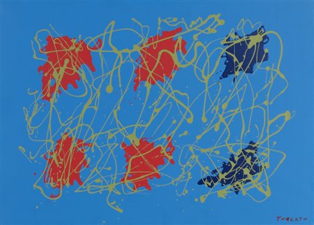 TURCATO GIULIO (Mantova 1912 - Roma 1995) "Arcipelago" Olio su tela cm. H:...