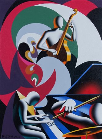KOSTABI MARK (Los Angeles 1960) "Spinning a melody" 2010 Olio su tela cm. H:...