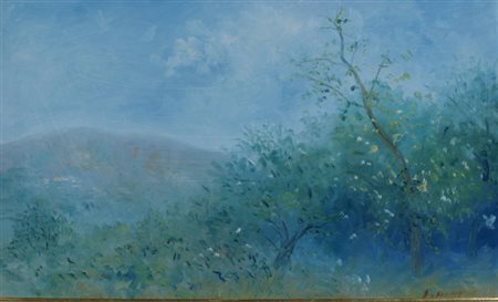 LILLONI UMBERTO (Milano 1898 - Milano 1980) "Bardonecchia" 1951 Olio su tela...