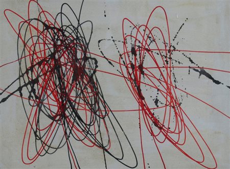 CRIPPA ROBERTO (Monza 1921 - Bresso 1972) "Spirali" 1951 Olio su tela cm. H:...