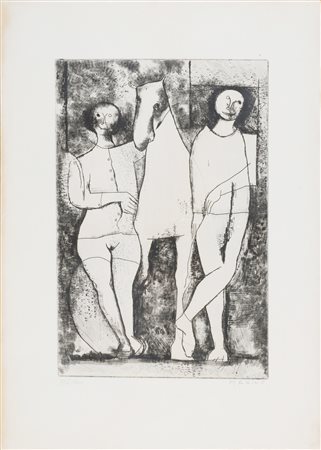 MARINI MARINO (1901 - 1980) Senza titolo. Acquaforte. Cm 48,50 x 67,50....