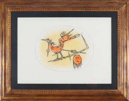 LAM WILFREDO (1902 - 1982) Senza titolo. 1970. Tecnica mista su carta. Cm...