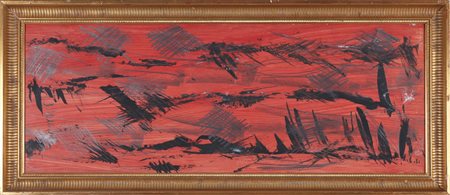 LEVIN JOSEPH (1894 - 1979) Senza titolo. Tecnica mista su carta su tavola. Cm...