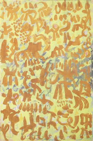 LICATA RICCARDO (1929 - 2014) Senza titolo. 1955. Tecnica mista su carta. Cm...